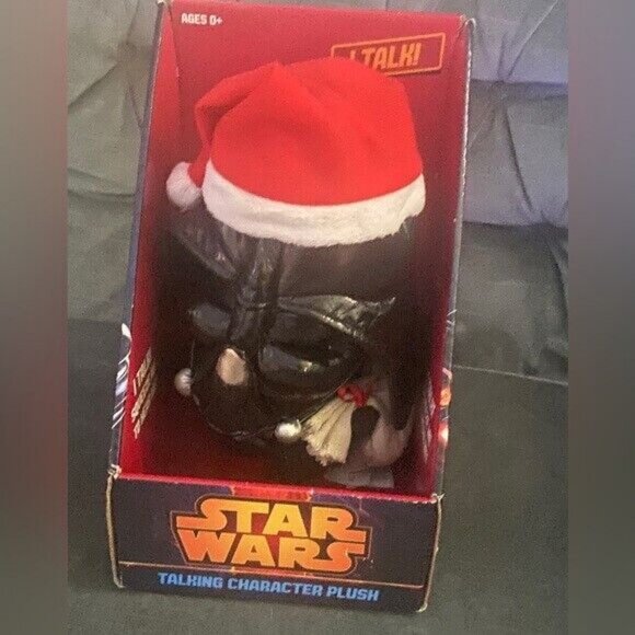 Darth Vader Talking Plush With Christmas Hat Star Wars Hat 9" - Picture 1 of 5